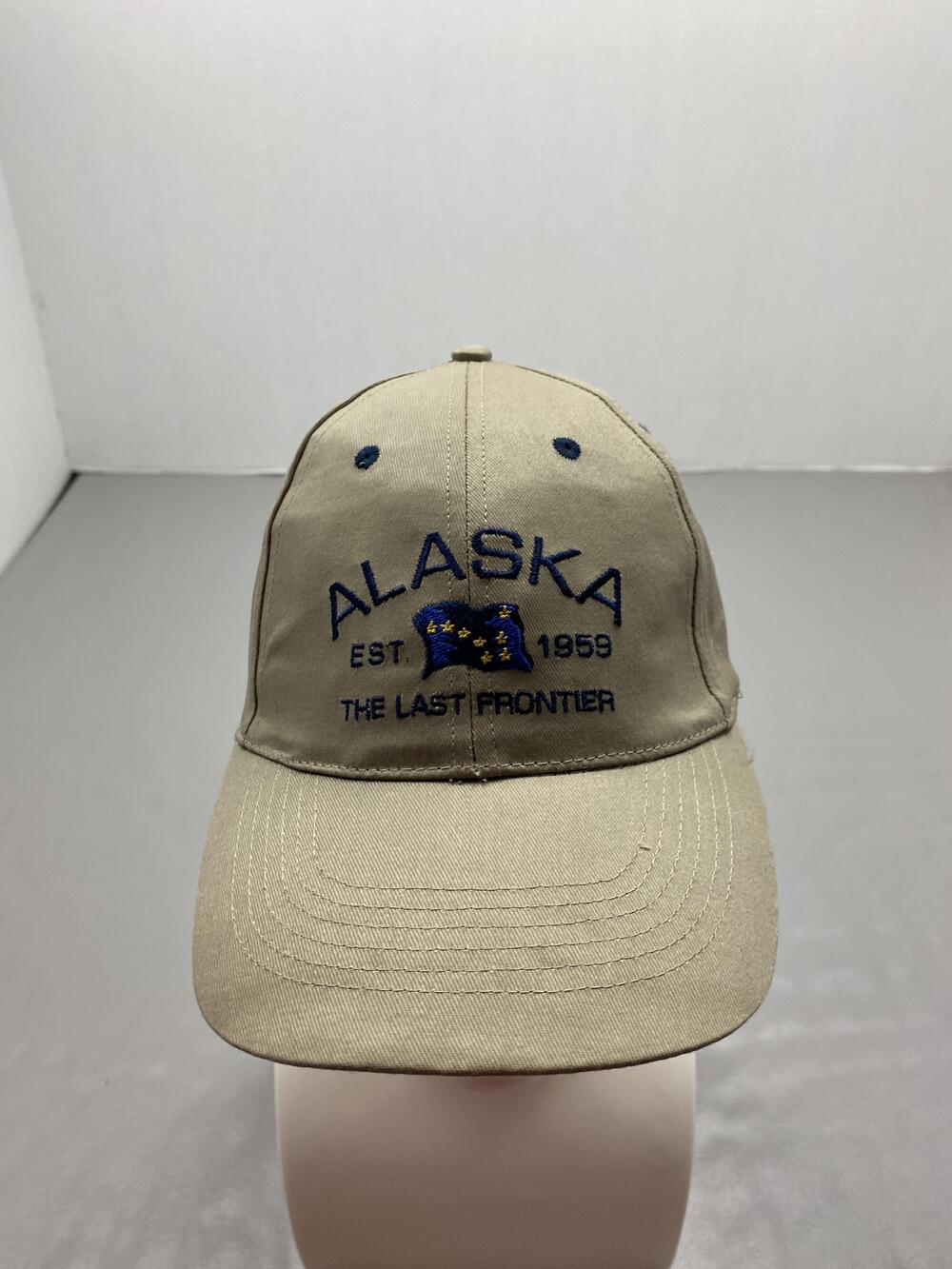 Alaska Hat Cap Snap Back One Size Beige Twill Baseball Cap Adjustable Mens
